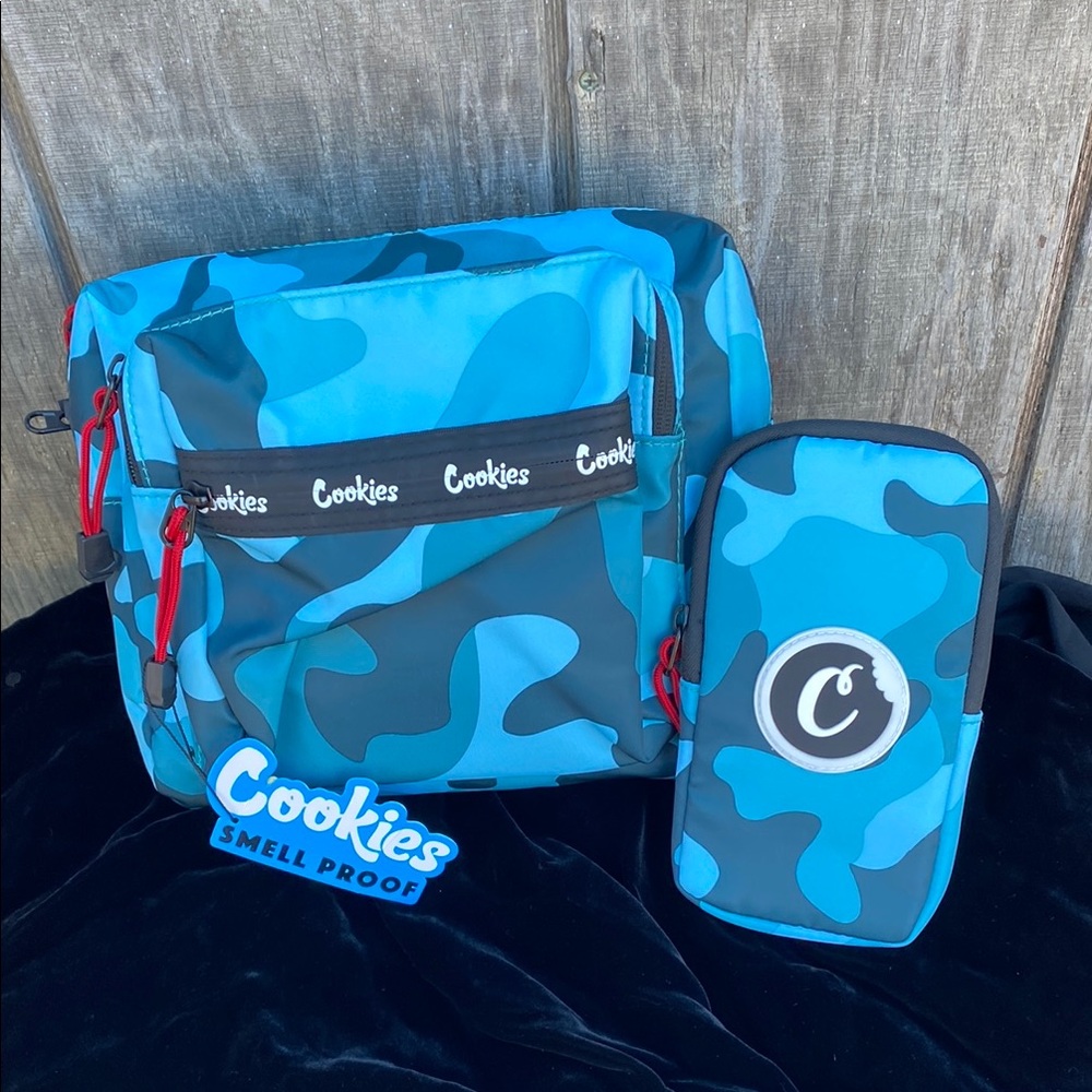 New Cookies Charter Shoulder Bag with Removable Phone Case 3 Pockets Smell Proof